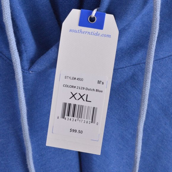 NEW Southern Tide Mens Hoodie Pullstring Blue - Picture 9 of 11